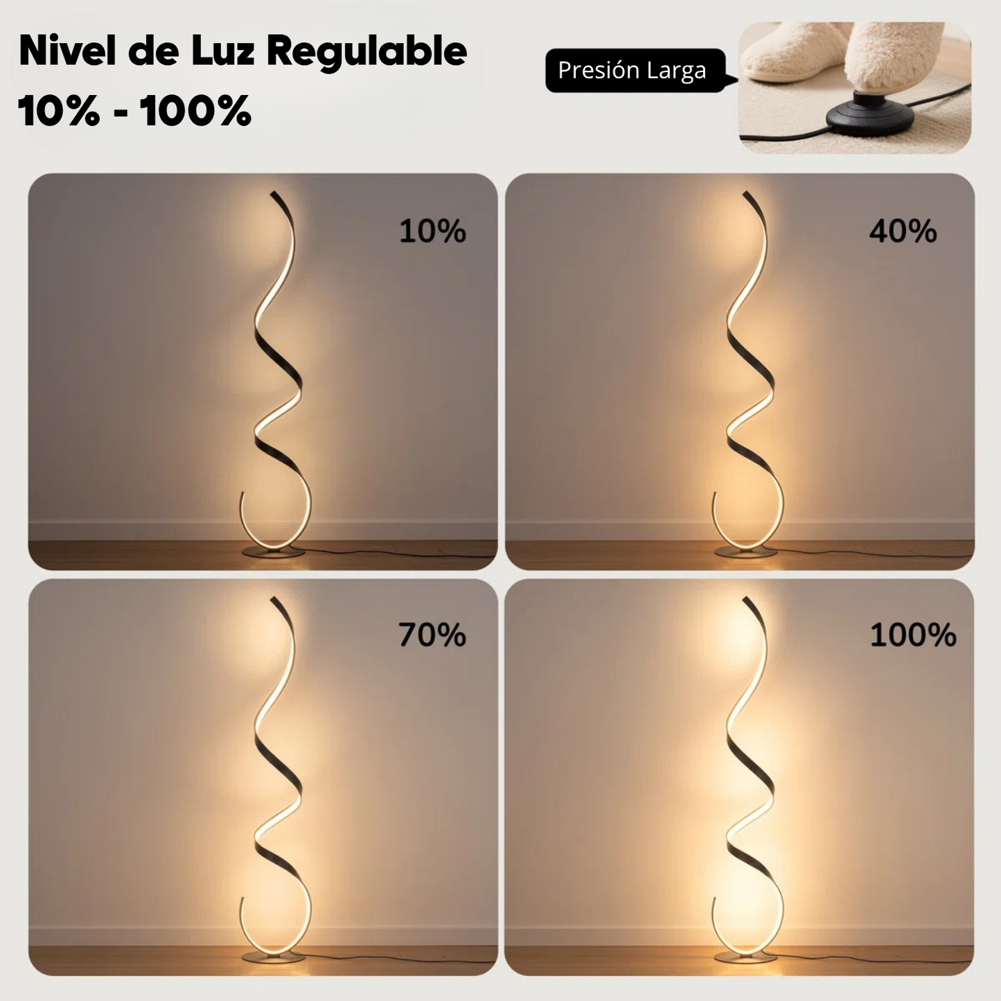 Lámpara de Piso Escultural Arcos LED