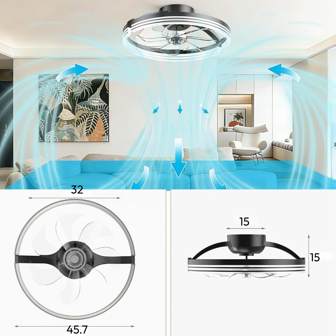 Lámpara de Techo con Ventilador Stellar Flush Mount