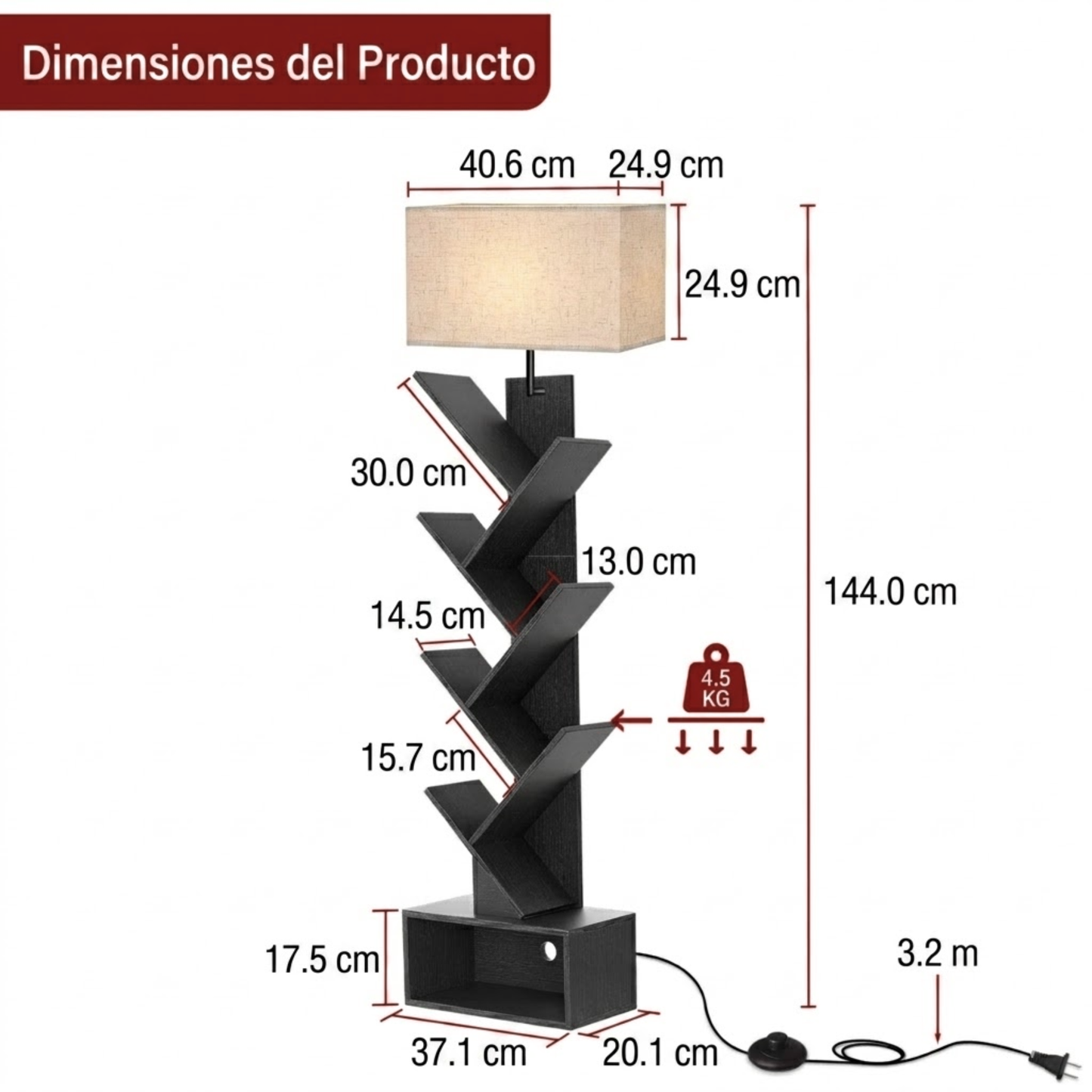 Librería Escultural Arborescenza con Iluminación Integrada