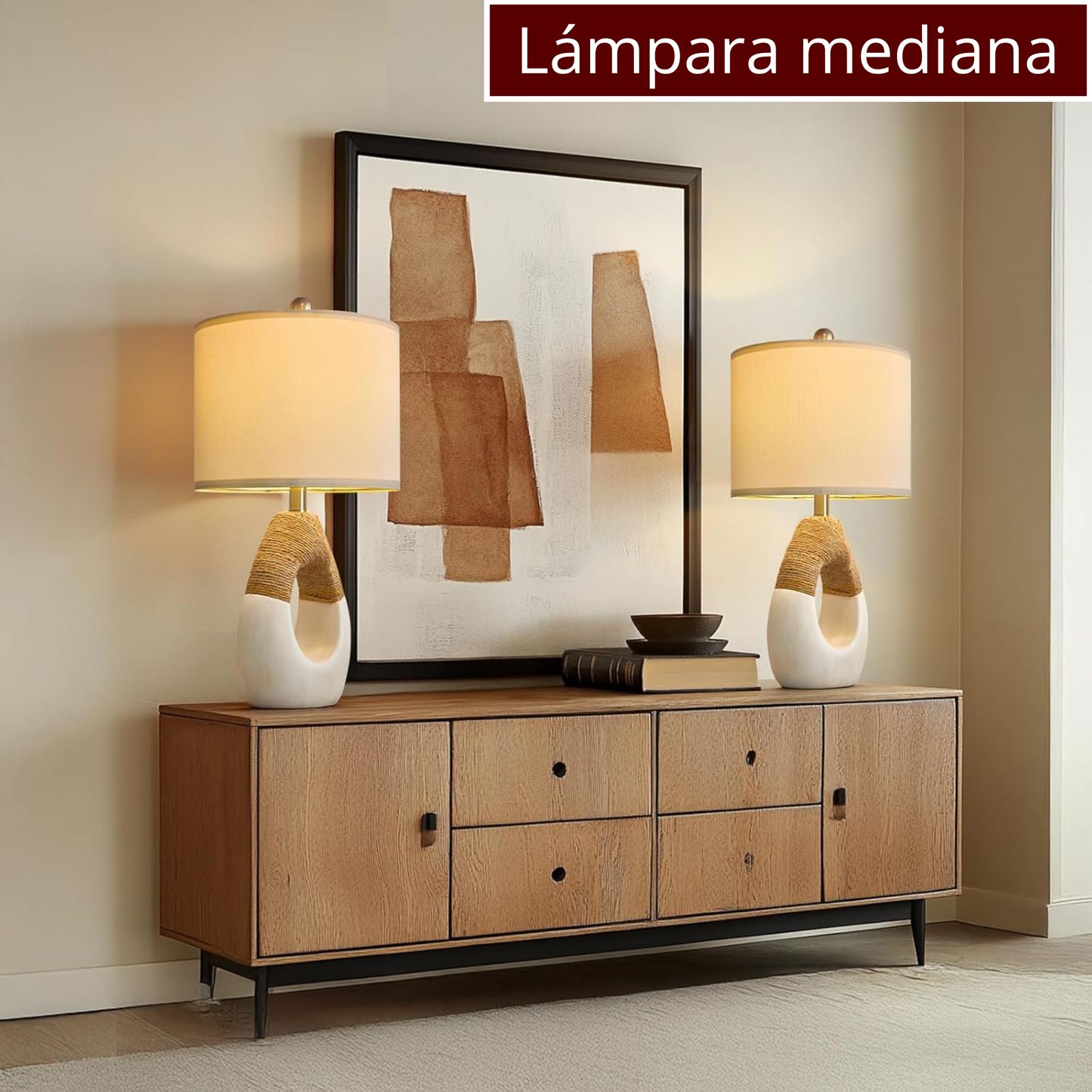 Juego de 2 Lámparas de Mesa Boho