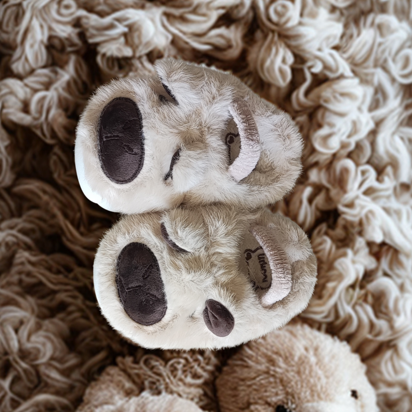 Pantuflas de Capibara Cerradas con Elástico color Beige (Bebé)