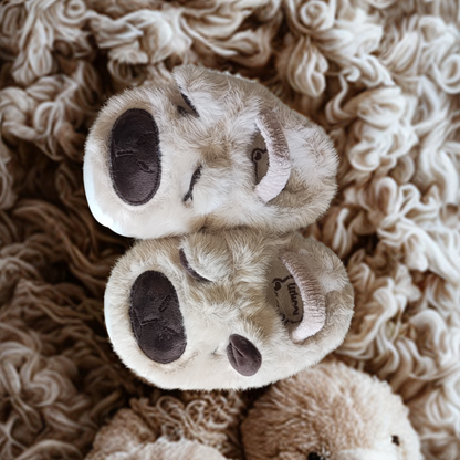 Pantuflas de Capibara Cerradas con Elástico color Beige (Bebé)