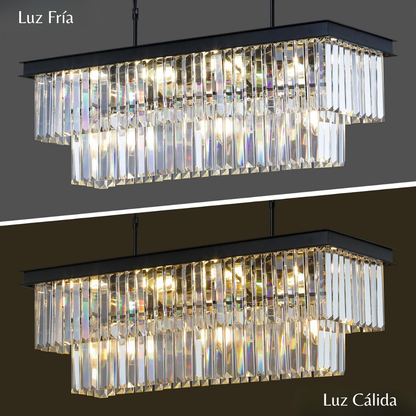 Lámpara Colgante Ópera de Cristal Negro