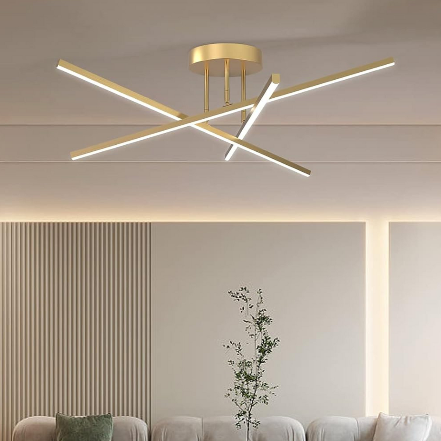 Lámpara Colgante de 3 luces color Dorado