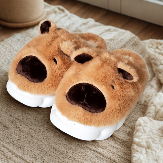 Pantuflas de Capibara Cerradas color Marrón (Mujer Adulto)