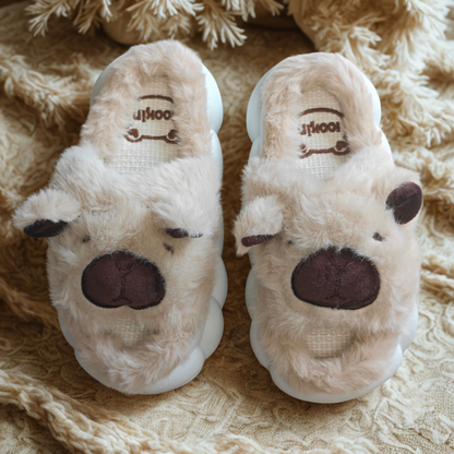 Pantuflas de Capibara Abiertas color Beige (Niño / Niña)