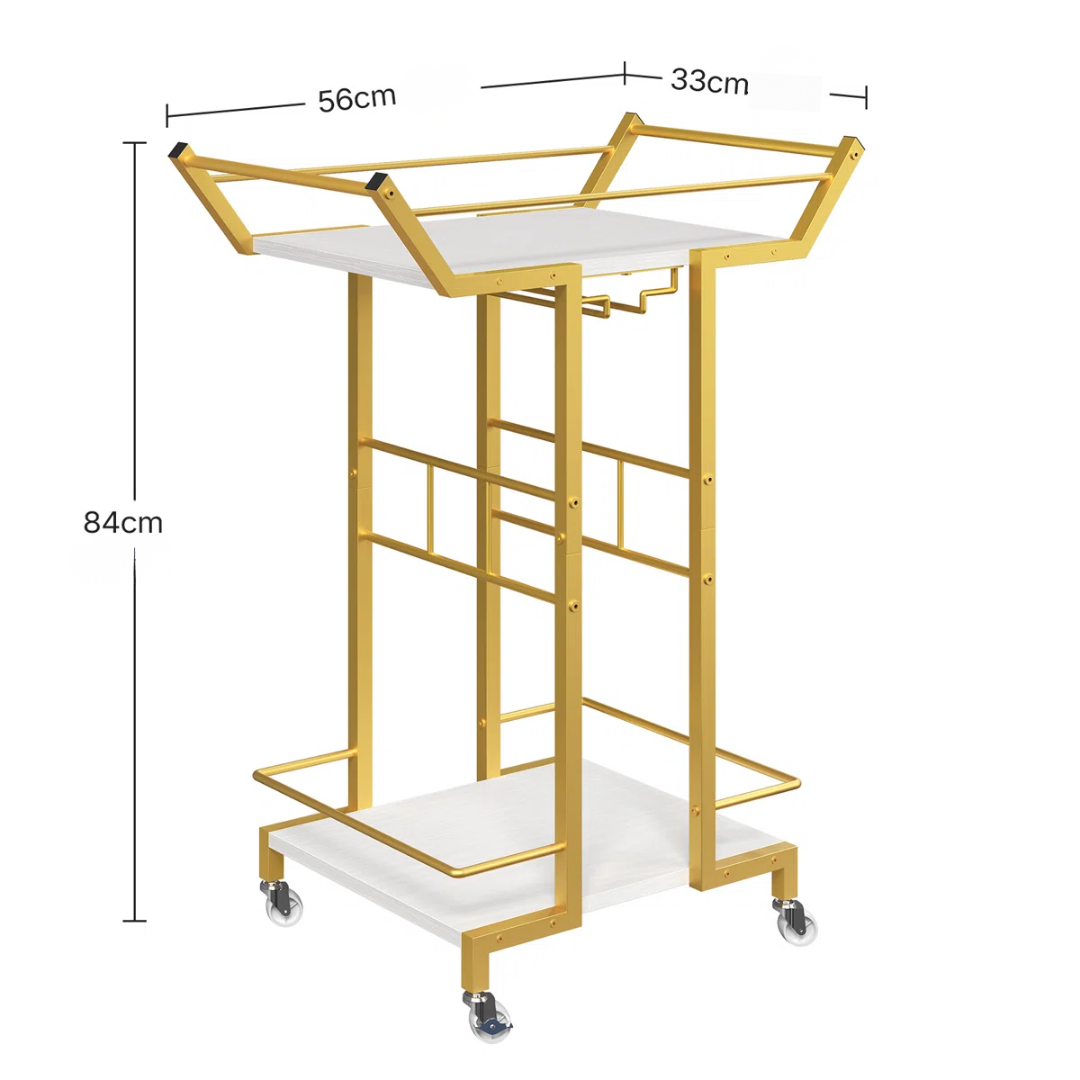 Carrito Auxiliar Bar Alabastro Gold
