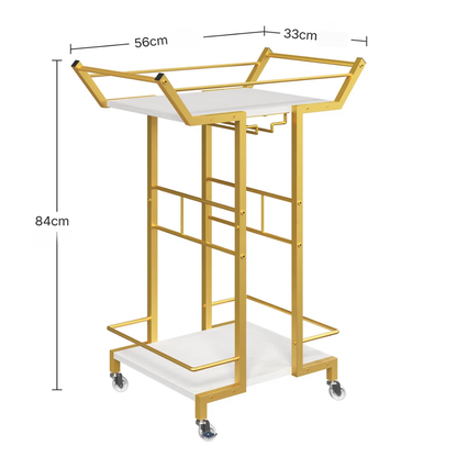 Carrito Auxiliar Bar Alabastro Gold