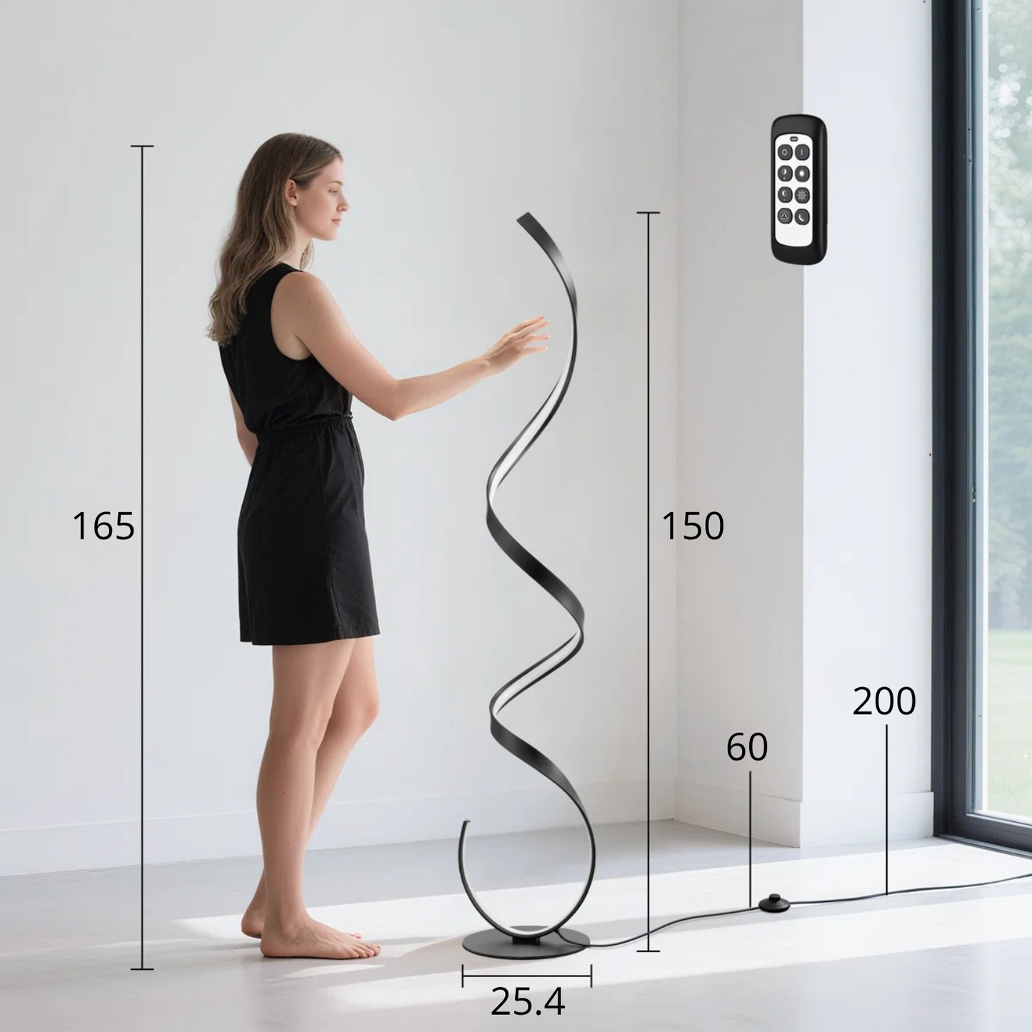 Lámpara de Piso Escultural Arcos LED
