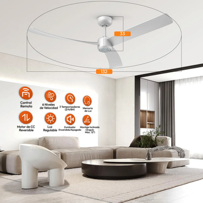 Ventilador de Techo Brisa Serena White