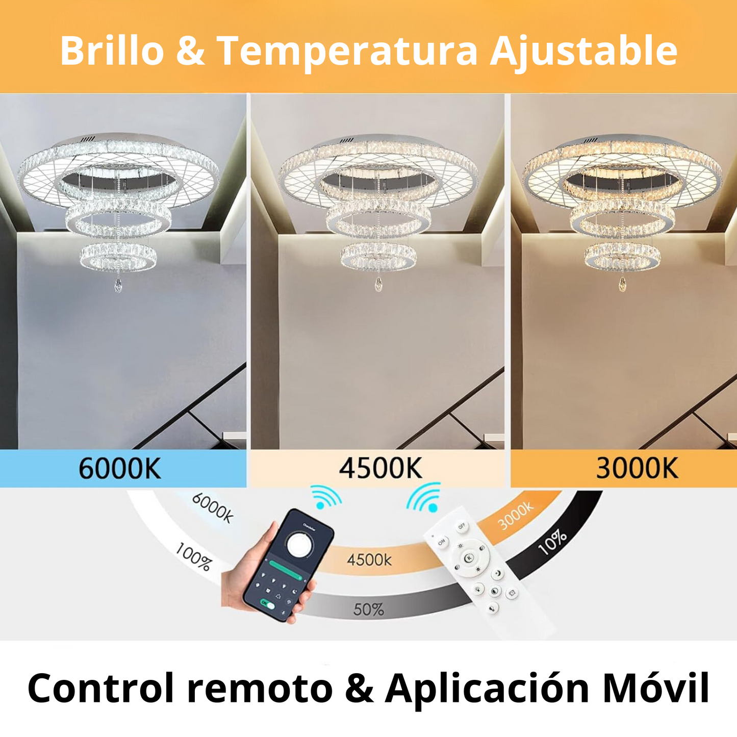 Lámpara De Techo / Empotrada de 100 CM con 3 Niveles