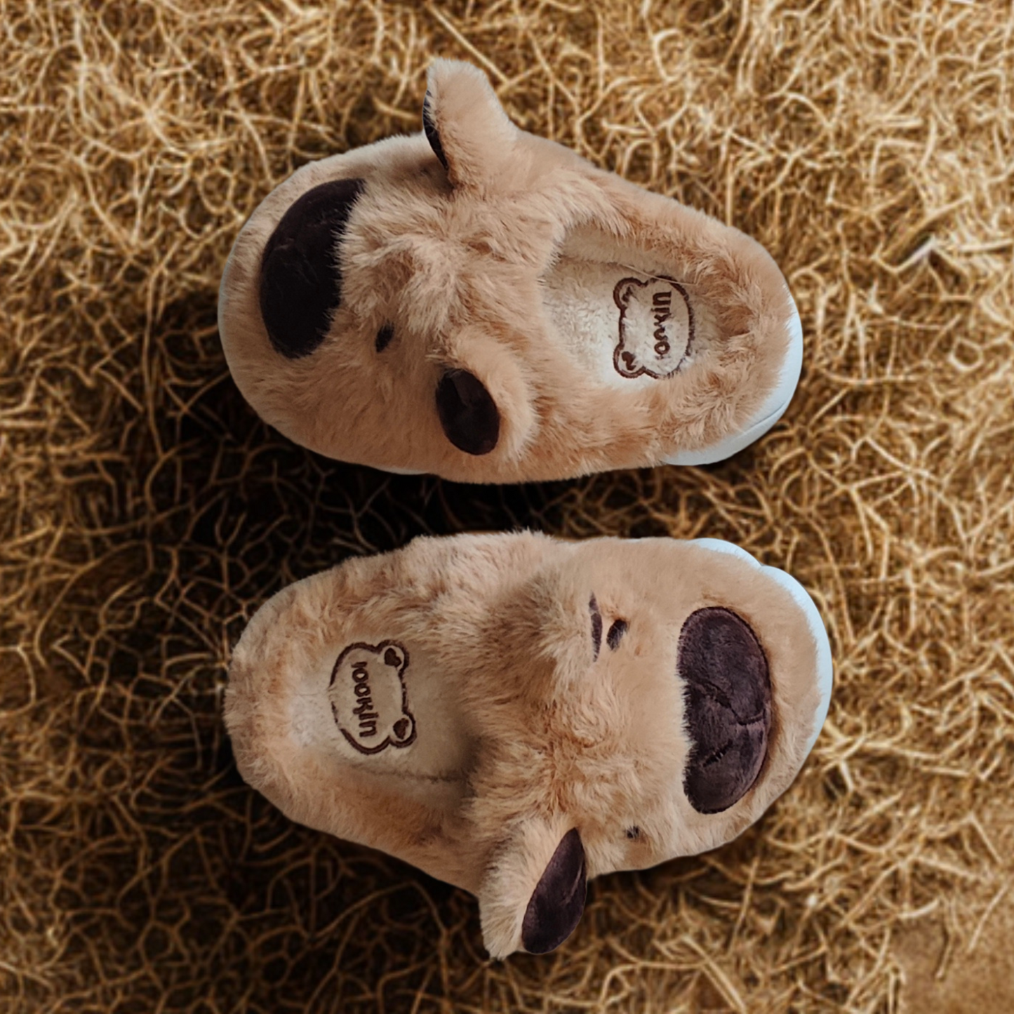 Pantuflas de Capibara Cerradas color Marrón (Niño / Niña)