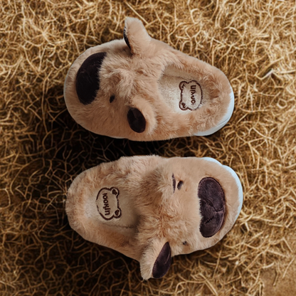 Pantuflas de Capibara Cerradas color Marrón (Niño / Niña)