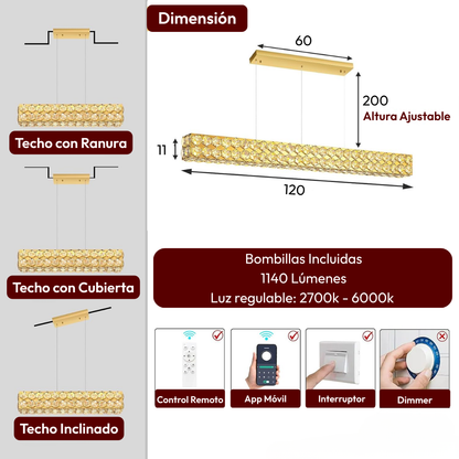 Lámpara Colgante Ópalo K9 Regulable