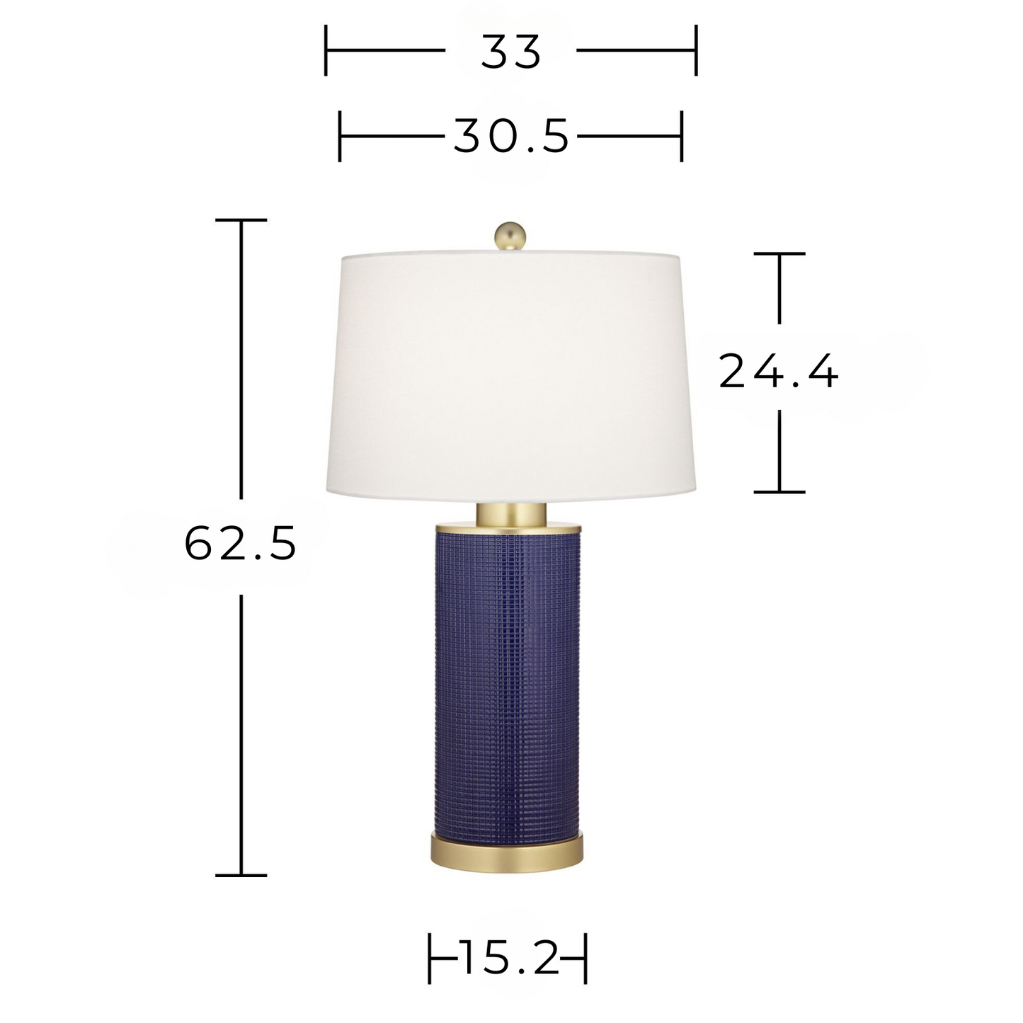 Lámpara de mesa Set x 2 Unidades En Cerámica Azul Esmaltada