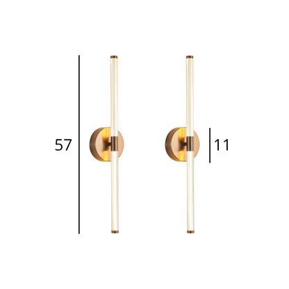 Set x 2 Lámparas de Pared color Dorado