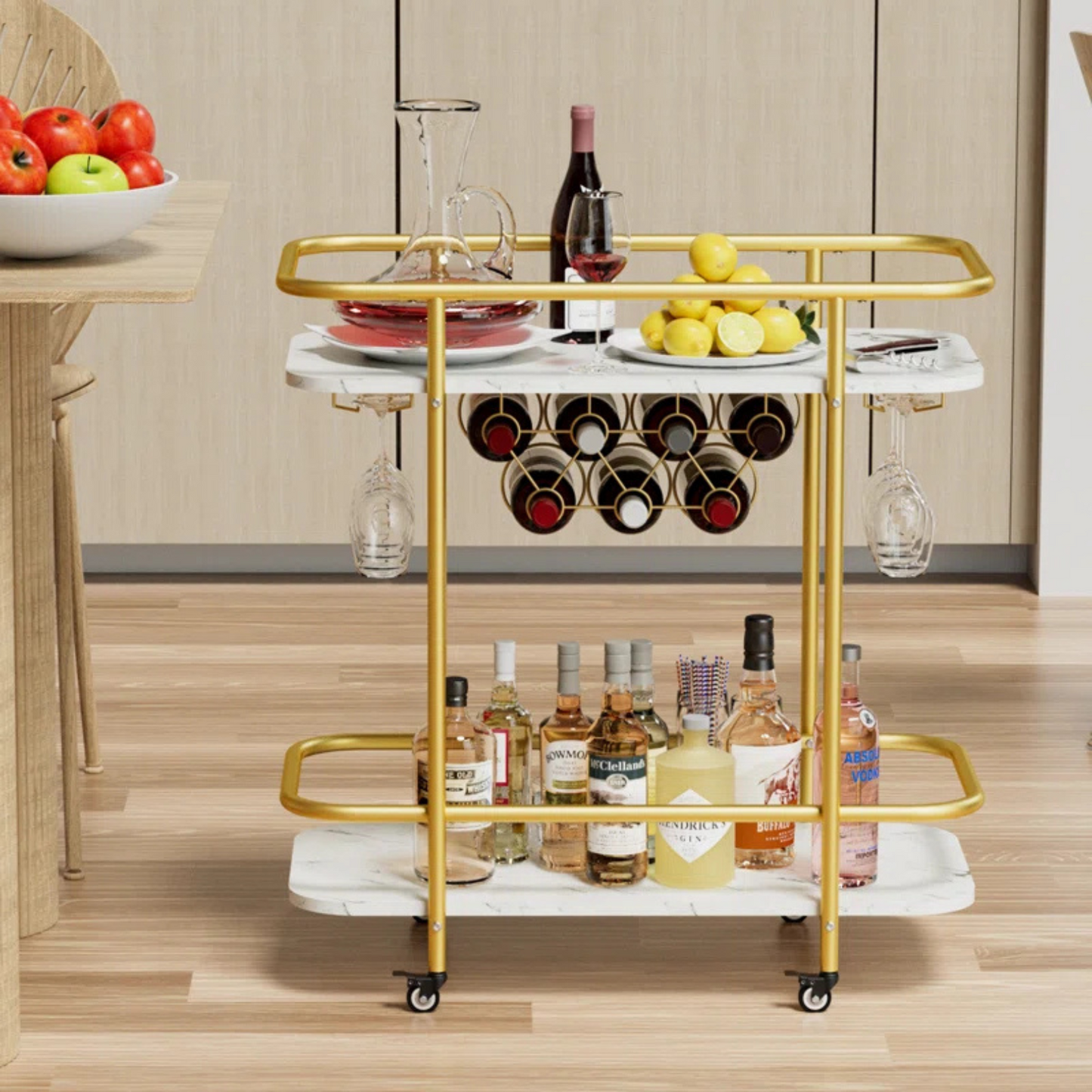 Carrito de Bar estilo Mármol