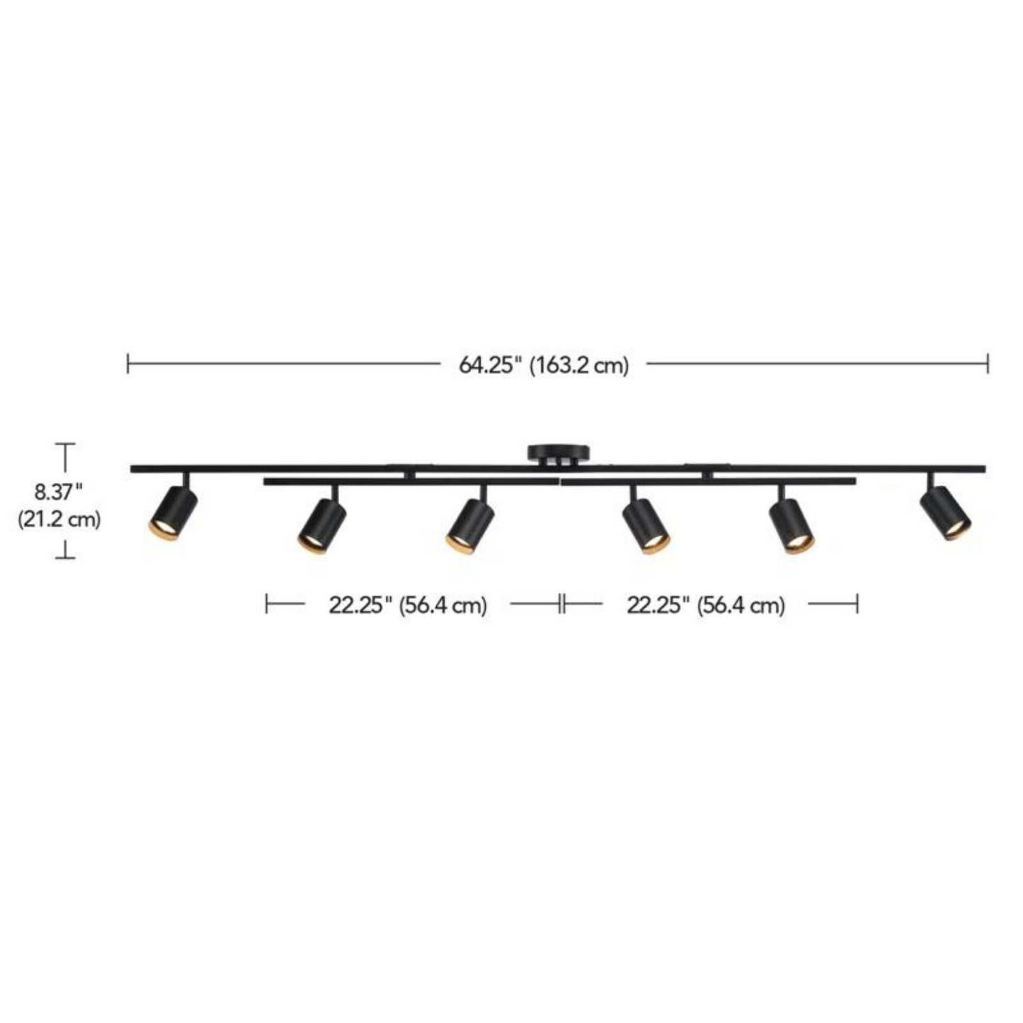 Lámpara De Techo / Empotrada de 163 CM con 6 Islas